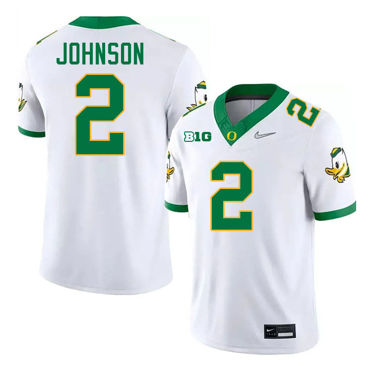 DJ Johnson Oregon Jersey,Oregon Ducks Football Uniforms Youth-White 2024